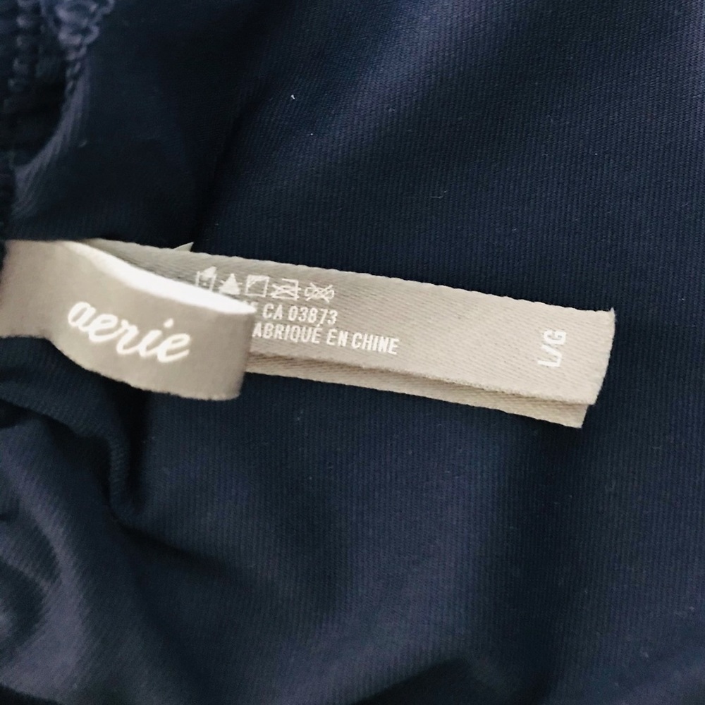 Aerie Mesh Navy Blue Bikini Top Large - Picture 5 of 5